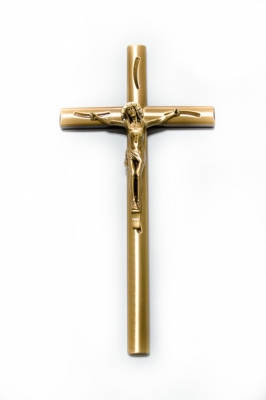 Крест распятие под золото (католический)