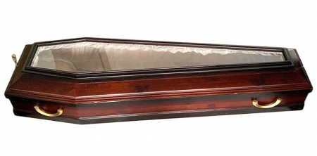 Гроб ковид (COVID 19) со стеклом